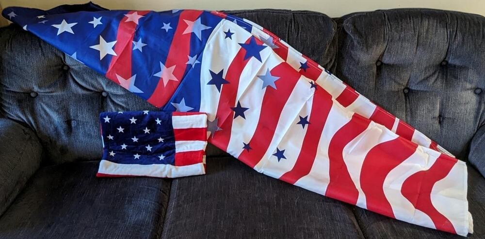 American Flag Shower Curtain Bath Towel NWOT -0124
